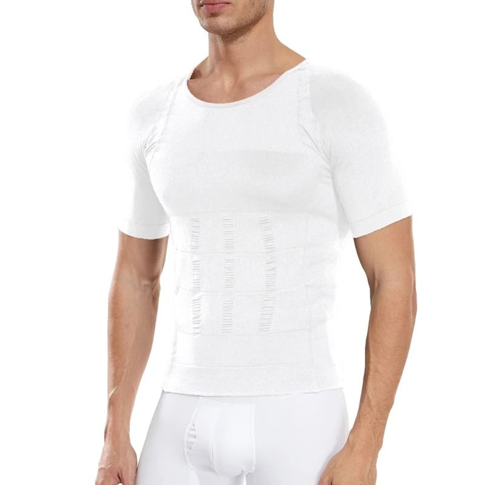 Men Slimming Body Shaper Compression Shirt Gynecomastia Slim Shapewear 6