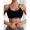 Letter Decor Sexy Ribbed Bra Breathable Athletic Camisole Vest 5