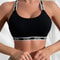 Letter Decor Sexy Ribbed Bra Breathable Athletic Camisole Vest 6