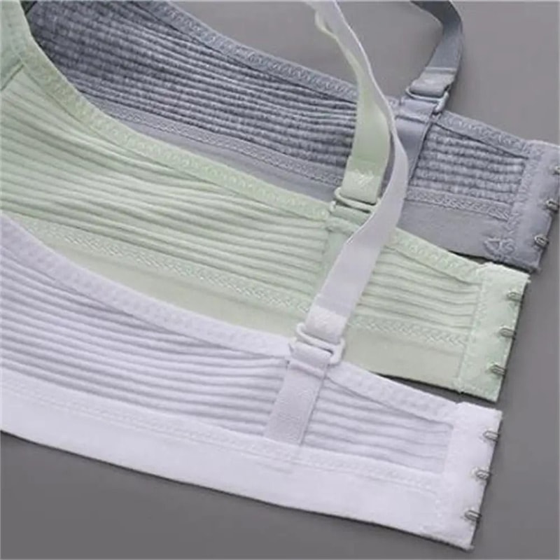 New Simple Cotton Student Bra Underwear Comfortable Sleep Sports Vest 3