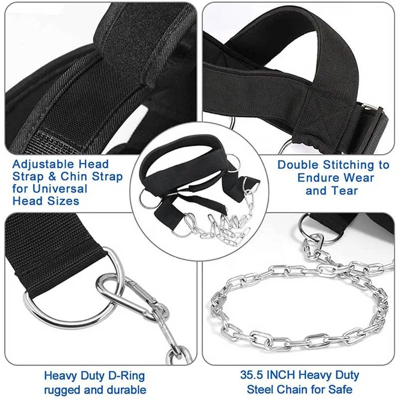 Head Neck Training Harness Adjustable Weight Bearing Power Strap 1
