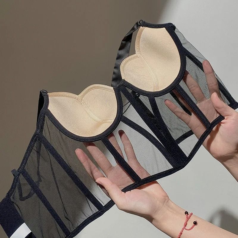 Meetr Women Sexy Push Up Lace Shaper Bra French Beauty Back Fishbone Corset 1