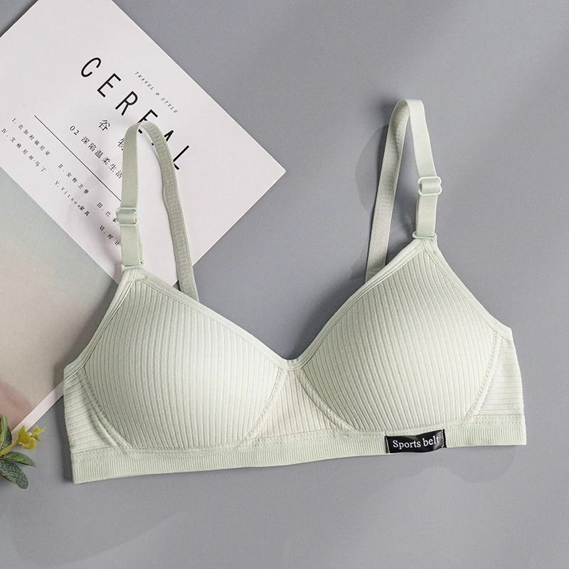 FallSweet Cotton Wireless Bra Seamless VShaped Gathering Underwear 9