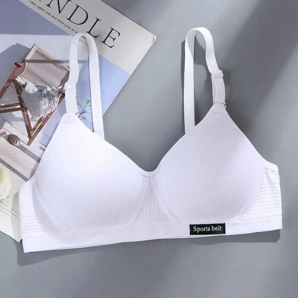 FallSweet Cotton Wireless Bra Seamless VShaped Gathering Underwear 10