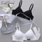 FallSweet Cotton Wireless Bra Seamless VShaped Gathering Underwear 2