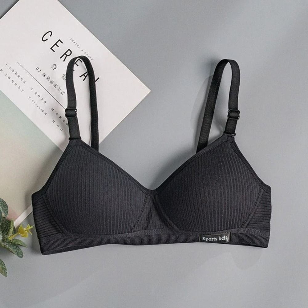 FallSweet Cotton Wireless Bra Seamless VShaped Gathering Underwear 5
