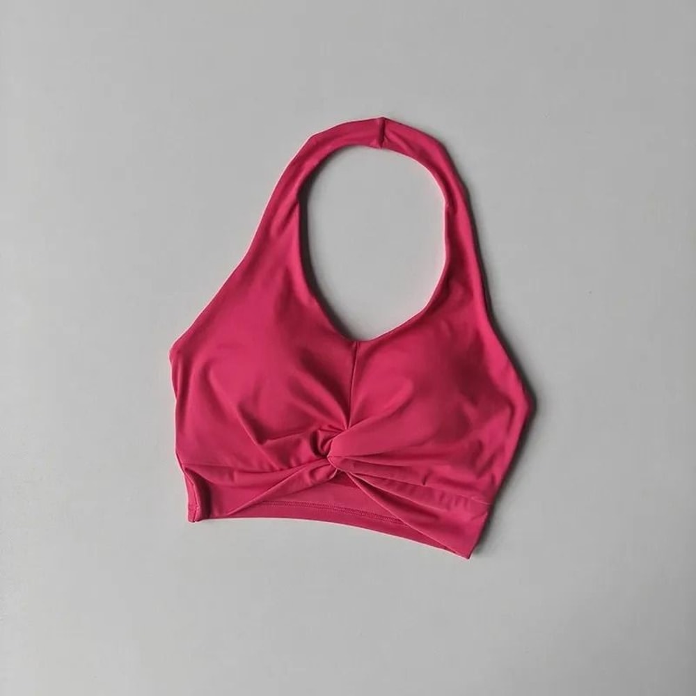 Sexy Hanging Neck Sports Bra Quick Dry Beauty Back Fitness Vest 9