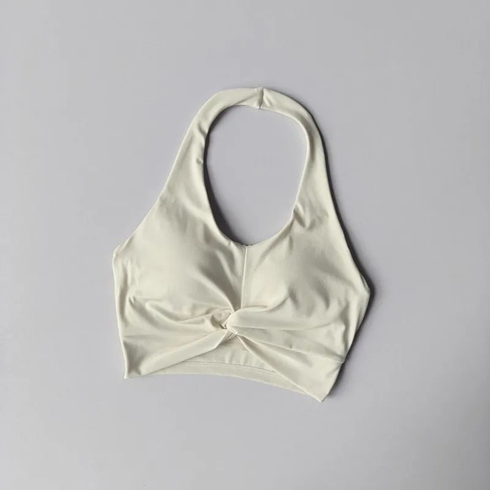 Sexy Hanging Neck Sports Bra Quick Dry Beauty Back Fitness Vest 6