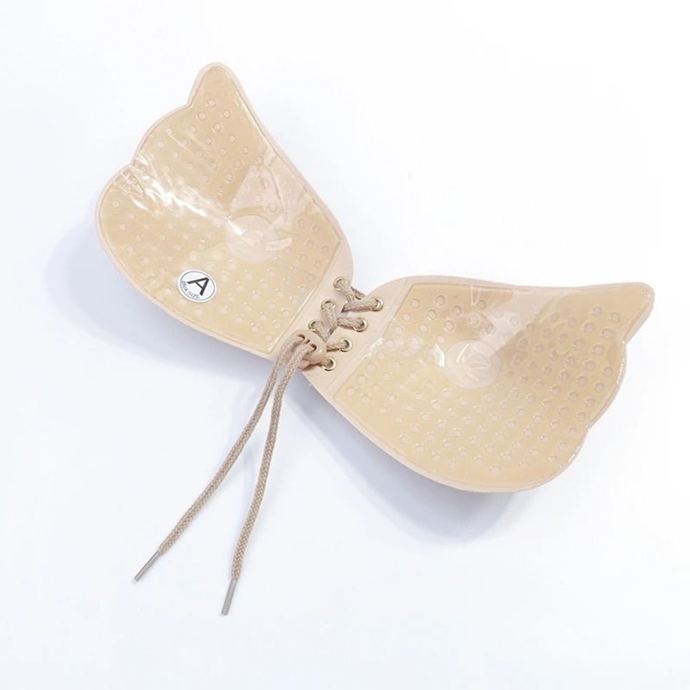 Seamless SelfAdhesive Fly Bra Strapless Invisible Silicone Push Up 1