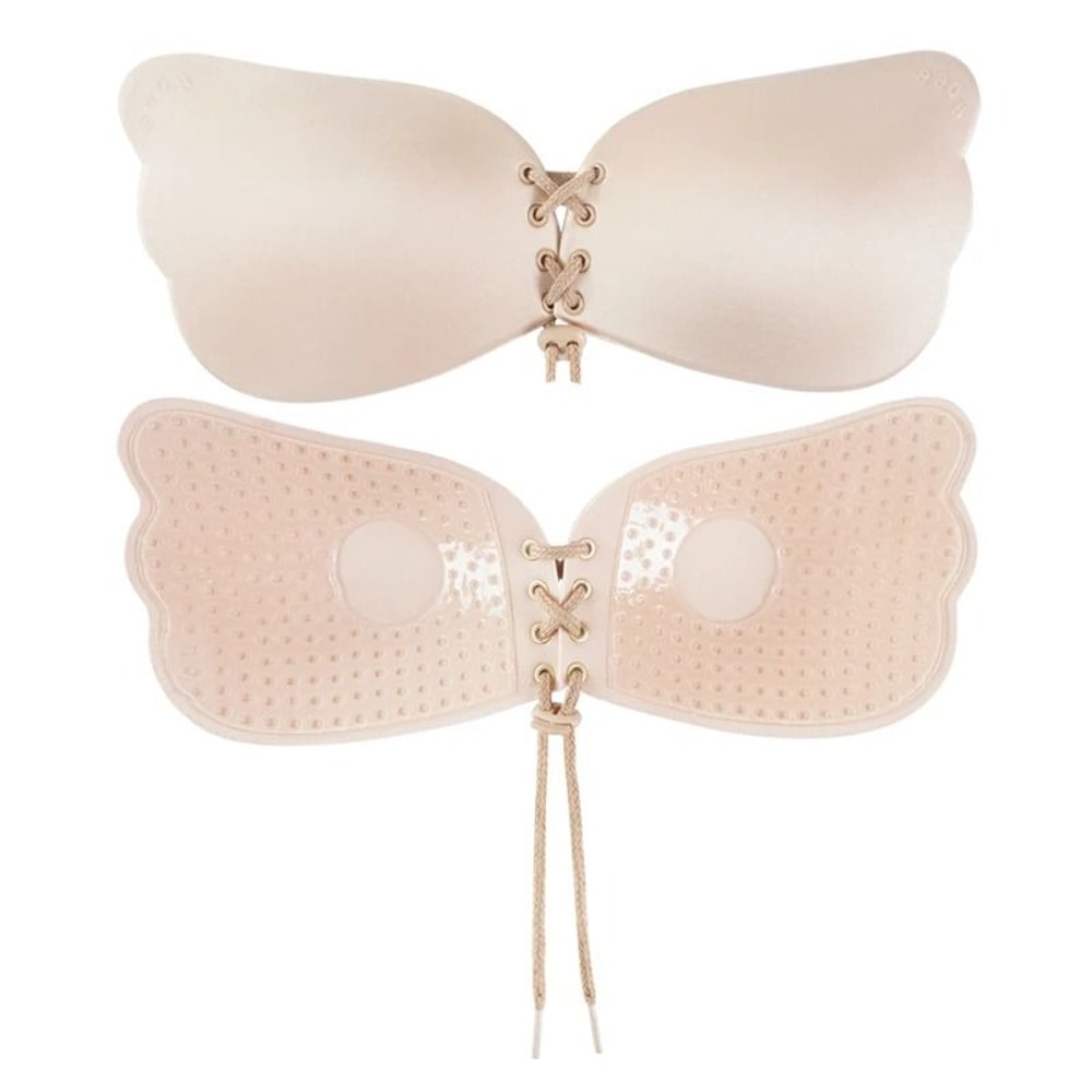 Seamless SelfAdhesive Fly Bra Strapless Invisible Silicone Push Up 7