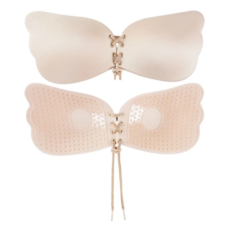 Seamless SelfAdhesive Fly Bra Strapless Invisible Silicone Push Up 7
