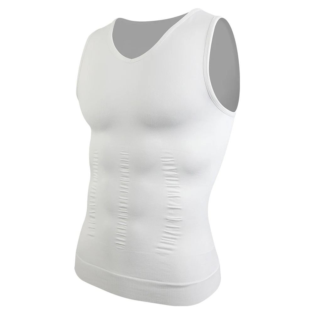 Mens Body Shaper Slimming Shirt Compression Muscle Tank Top 7