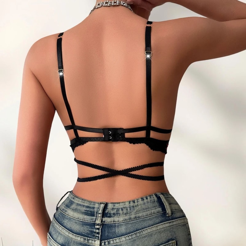 New Style Lip Print Sexy Bra WireFree Party Lingerie 1