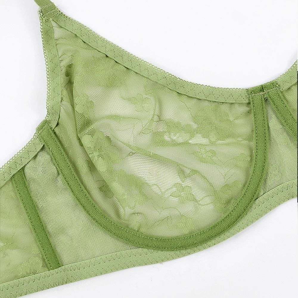 Sexy Womens Lace Sheer Brassiere Plus Size Underwire Lingerie 5