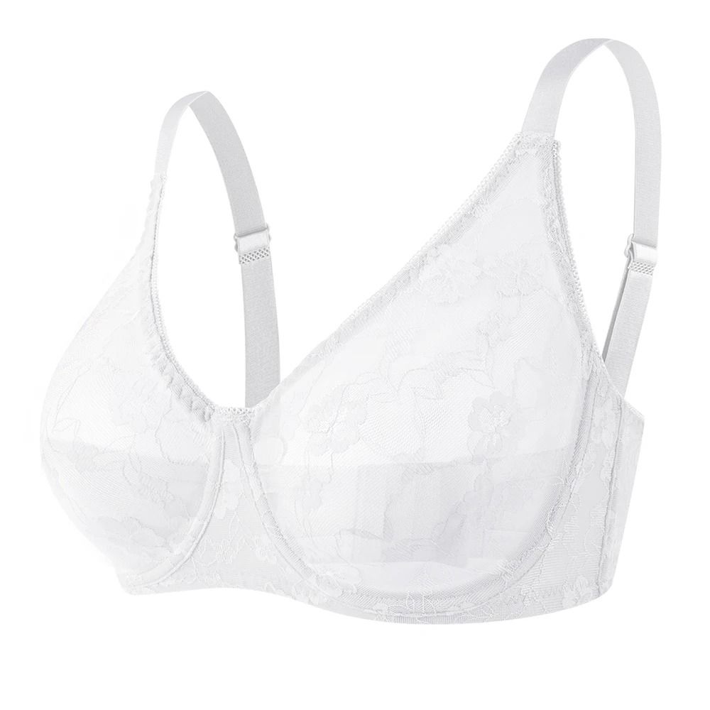 Sexy Womens Lace Sheer Brassiere Plus Size Underwire Lingerie 8
