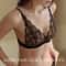 SUJIIN Sexy Push Up Lace Bra French Wireless Deep V Plunge Lingerie 4