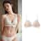SUJIIN Sexy Push Up Lace Bra French Wireless Deep V Plunge Lingerie 6