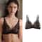 SUJIIN Sexy Push Up Lace Bra French Wireless Deep V Plunge Lingerie 7