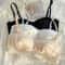 French Satin Seashell Cup Lace Bra Sexy Underwire Half Cup Lingerie 3