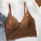 Womens Sexy Embroidered Lace Bra Wireless PushUp Breathable Support 0