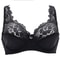 Sexy Embroidery Floral Lace Bra Plus Size Underwire Plunge Brassiere 6