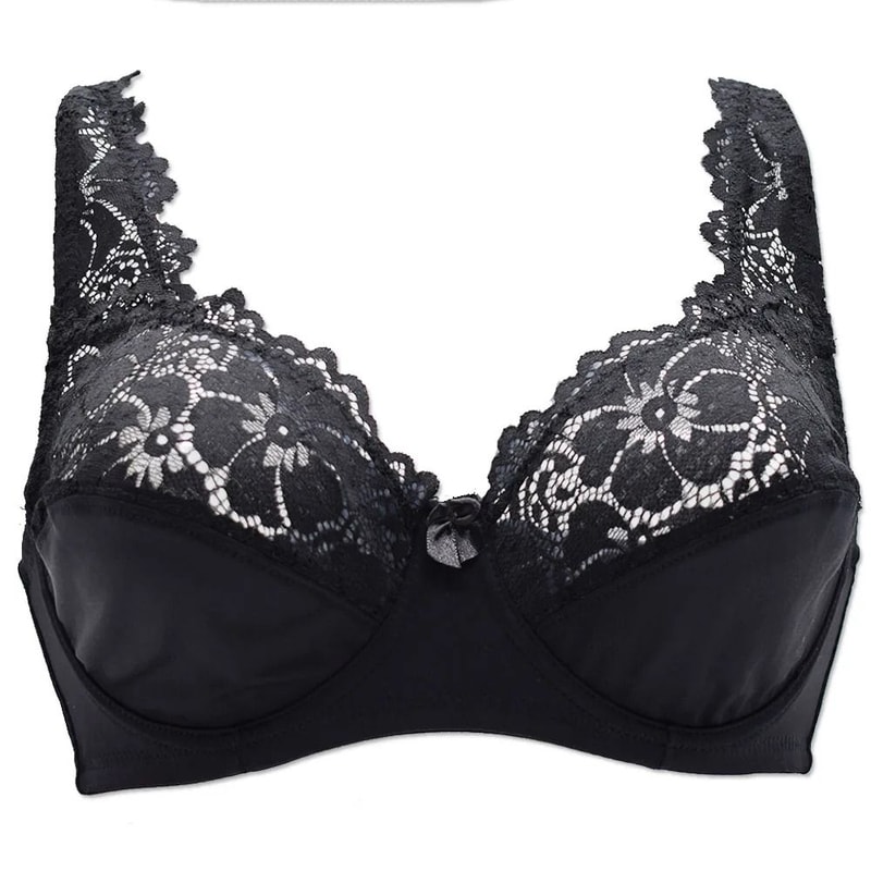 Sexy Embroidery Floral Lace Bra Plus Size Underwire Plunge Brassiere 6