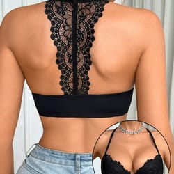 fashionable women front-clasp push-up bra sexy lace splicing comfortable lingerie