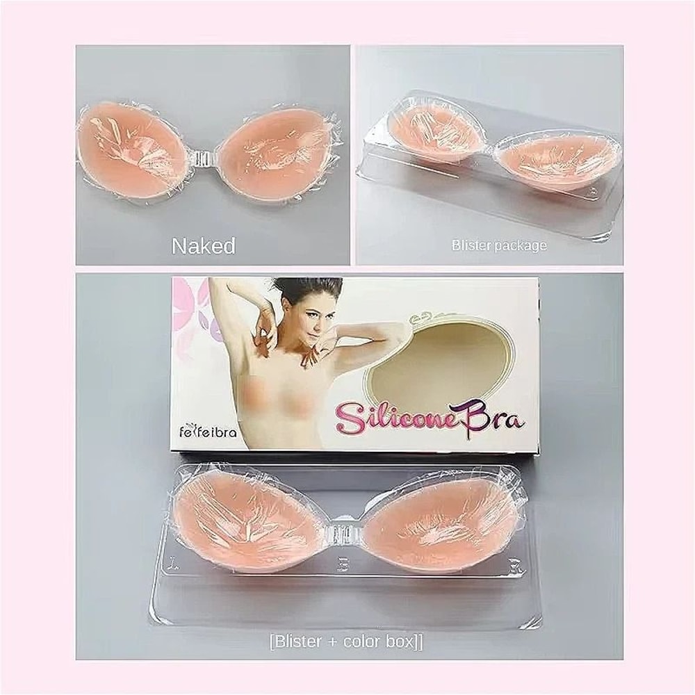 Silicone Invisible Push Up Strapless Bra Stealth Backless Breast Enhancer 2
