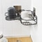 Stainless Steel Triangular Wall Mounted Adhesive Shower Storage Rack 4