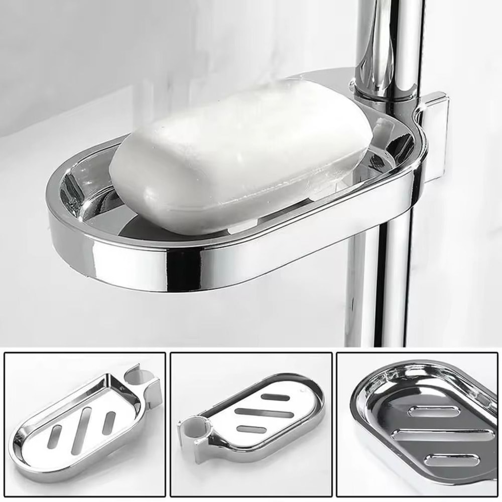 Wall Mounted Soap Dish ABS Soap Box With Hollow Bottom Drain 4