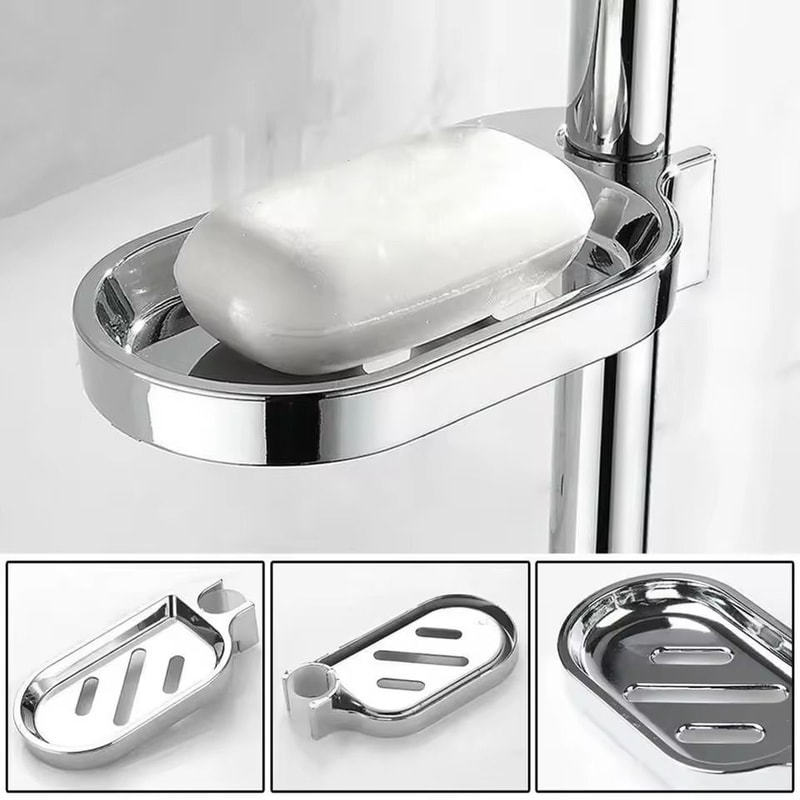 Wall Mounted Soap Dish ABS Soap Box With Hollow Bottom Drain 4