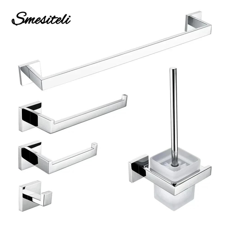 Smesiteli Bathroom Hardware Set Silver WC Accessories 1