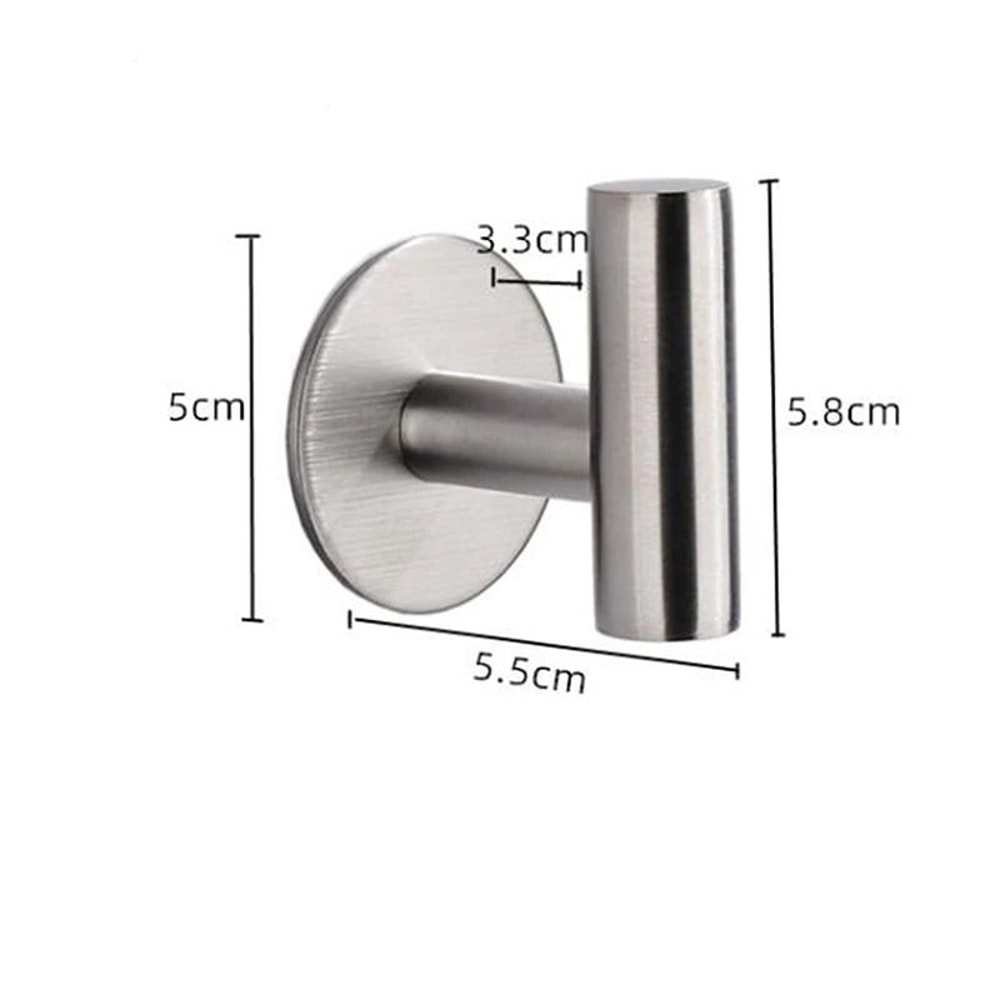 Aluminum Alloy Robe Hook Self Adhesive Rustproof Wall Coat Rack 4