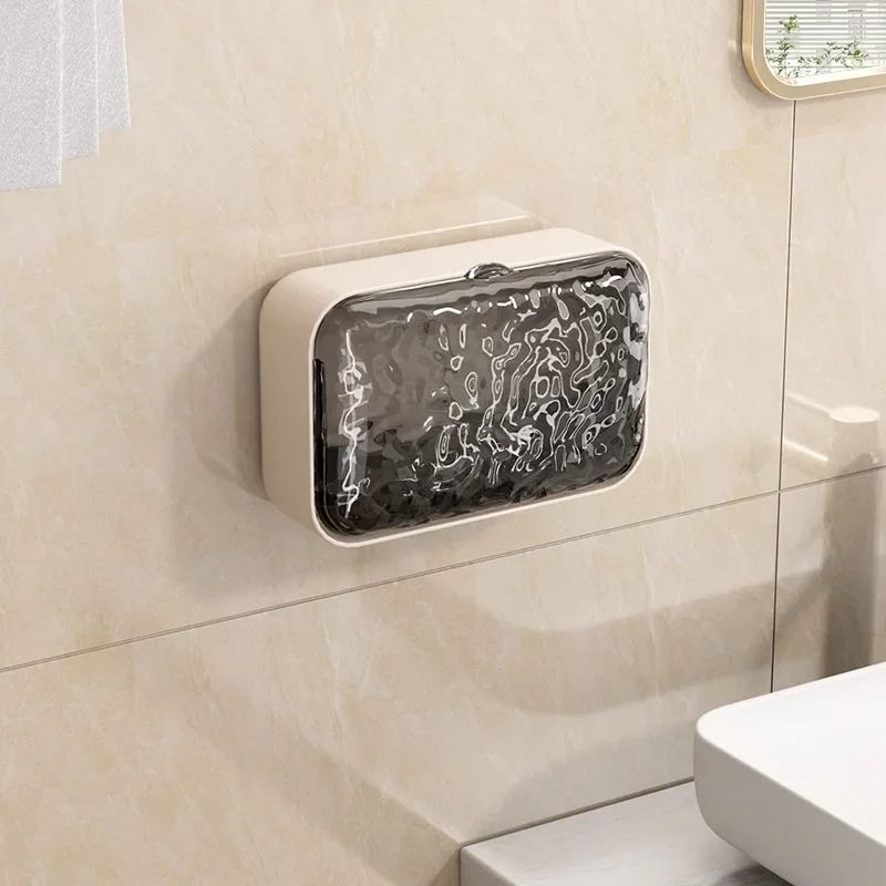 Bathroom Wall Mounted Soap Holder Double Drainage Soap Dish Organizer 7