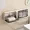 Bathroom Wall Mounted Soap Holder Double Drainage Soap Dish Organizer 8