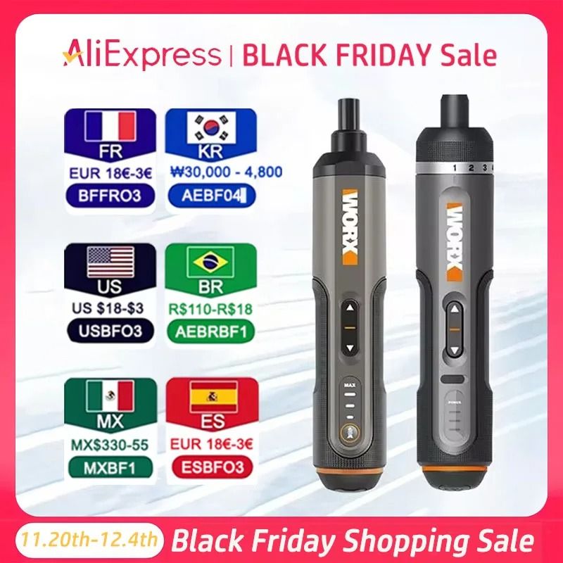 Worx 4V Mini Electrical Screwdriver Set Smart Cordless USB Rechargeable Hand Drill 0