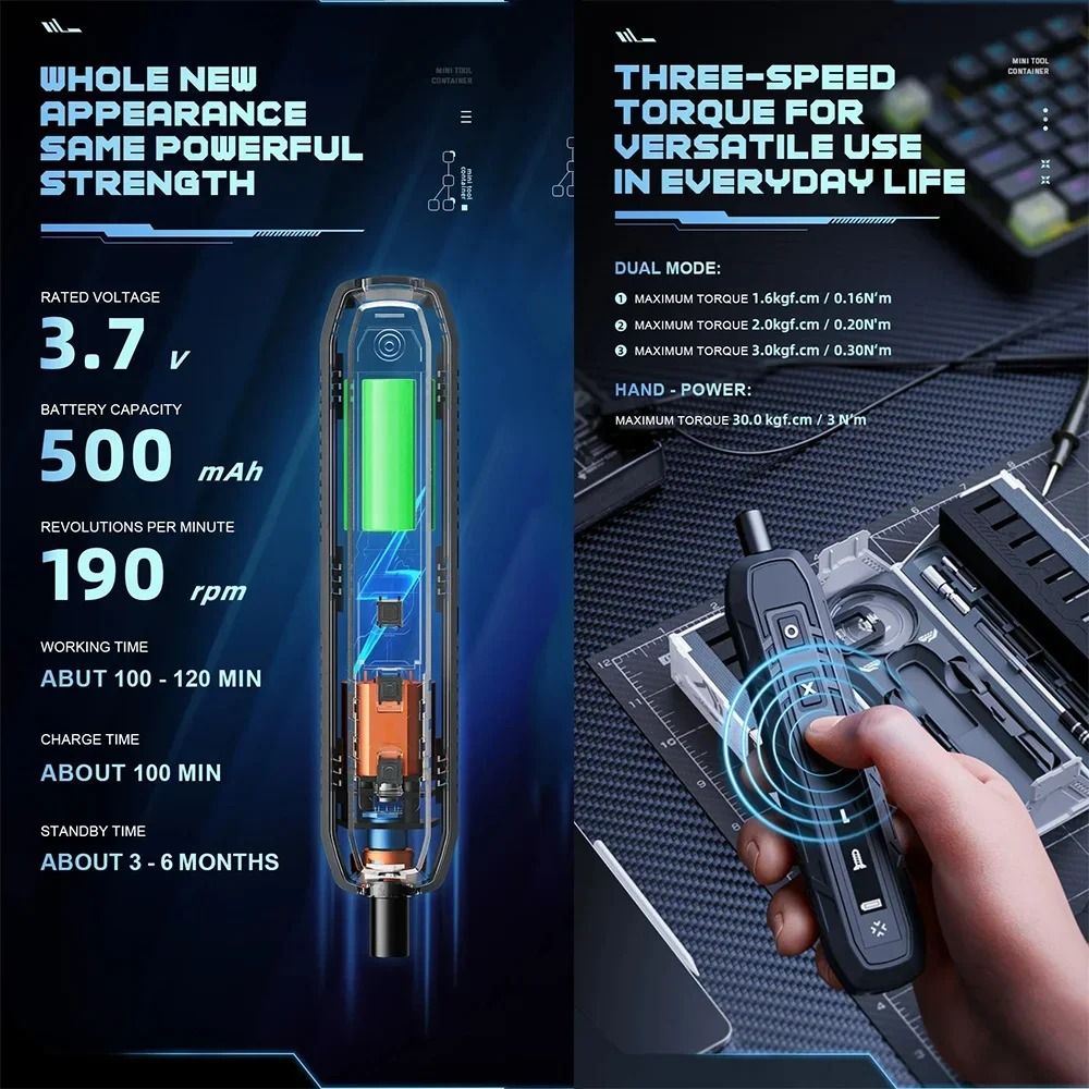 180 In 1 Precision Electric Screwdriver Set Magnetic Repair Tool Kit 5