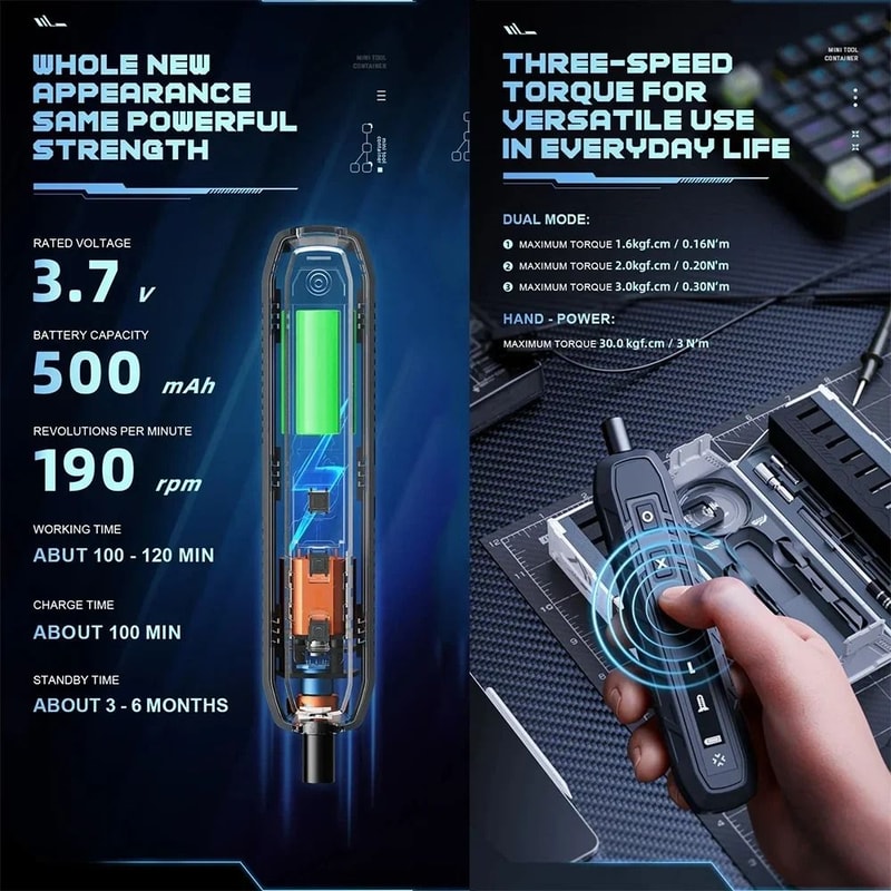 180 In 1 Precision Electric Screwdriver Set Magnetic Repair Tool Kit 5