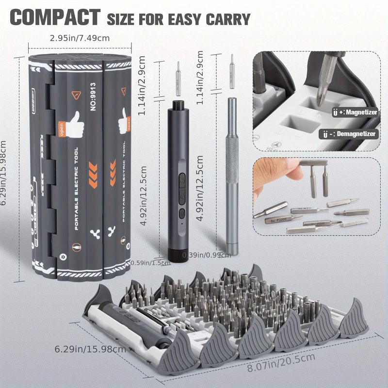 138 In 1 Precision Electric Screwdriver Set Magnetic Alloy Repair Tool Kit 1
