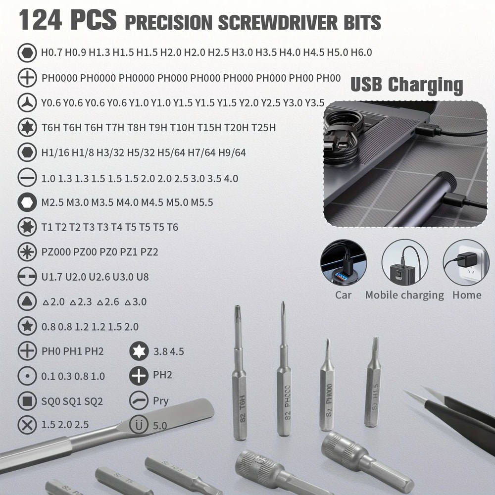 138 In 1 Precision Electric Screwdriver Set Magnetic Alloy Repair Tool Kit 5