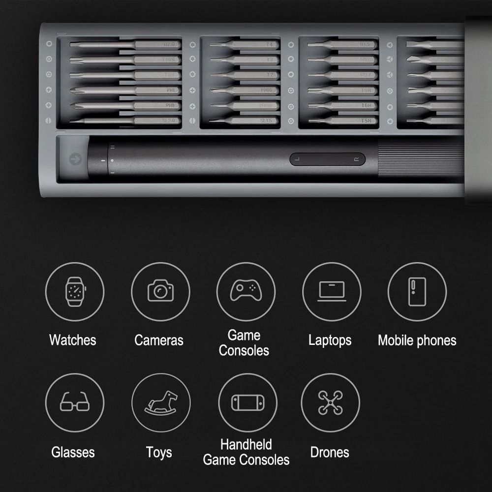 MIJIA Electric Precision Screwdriver Magnetic Kit With 24 S2 Steel Bits 4