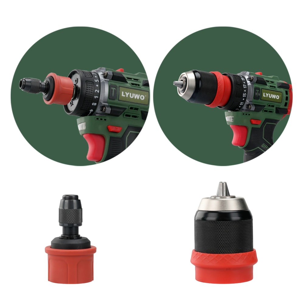 LYUWO Brushless Cordless Electric Screwdriver Kit DrillDriver 2in1 1