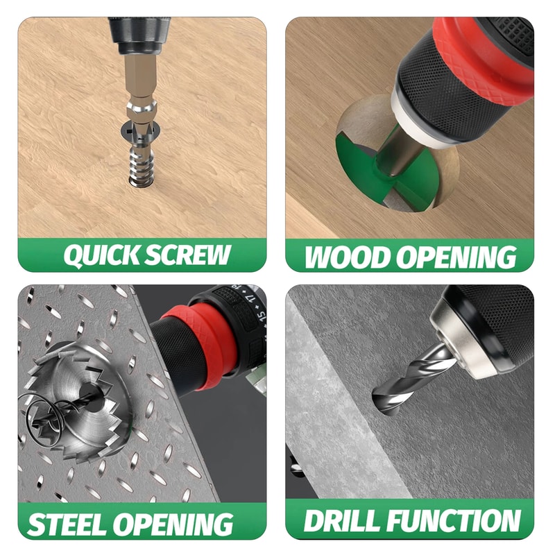 LYUWO Brushless Cordless Electric Screwdriver Kit DrillDriver 2in1 4