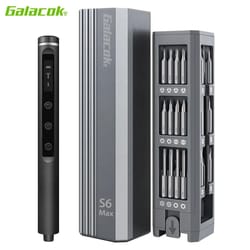 glacok s6 max 5-speed torque precision electric screwdriver set diy 3.7v rechargeable