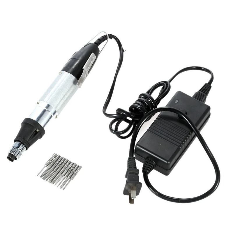 HighQuality DC Powered Electric Screwdriver With 10pcs Bits Stepless Speed Regulation 2