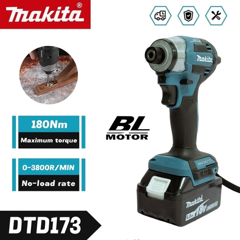 Makita DTD173 18V Cordless Brushless Impact Driver Electric Drill Screwdriver 1