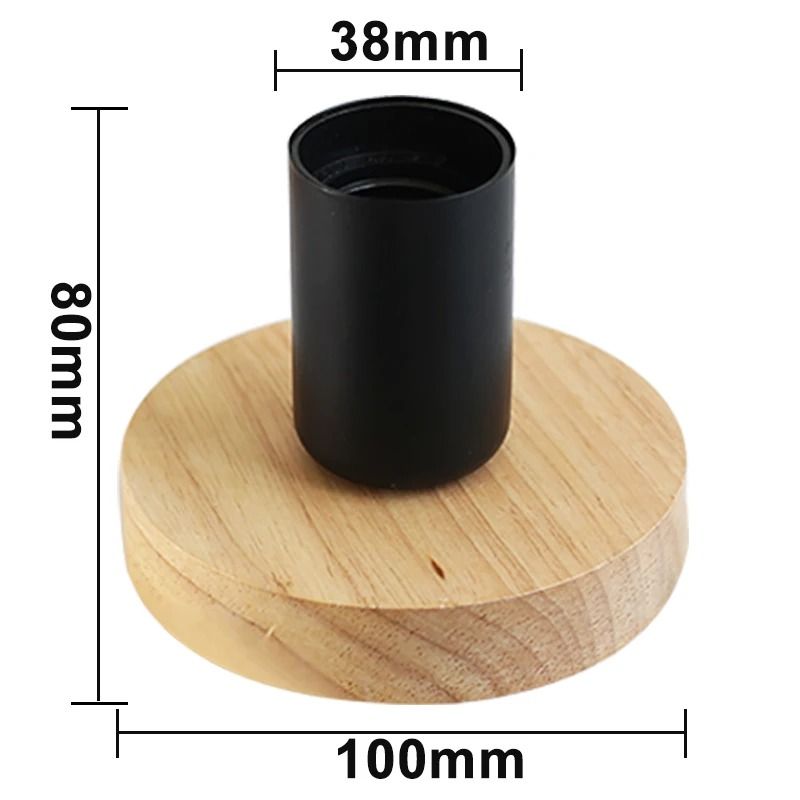 Retro Vintage Wood Table Lamp E27 Night Light Floor Decor 7