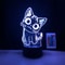 Cute 3D Cat Night Light Acrylic LED Novelty Table Lamp For Kids 3