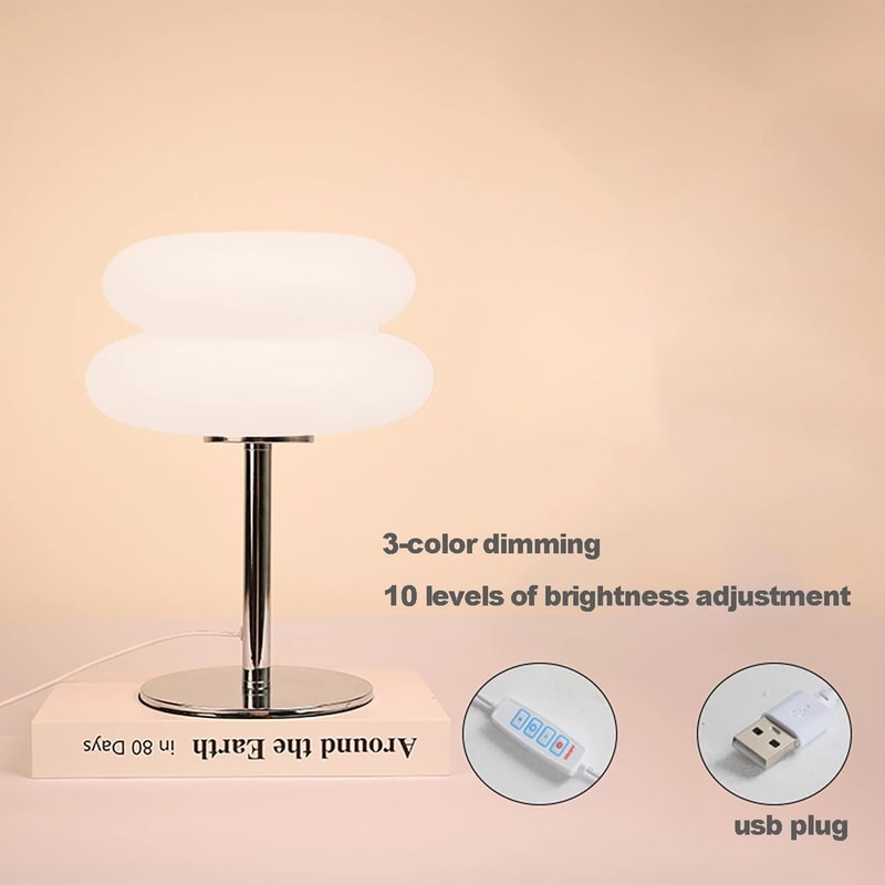 USB LED Mushroom Table Lamp Ambient Lighting For Bedroom Dining 6
