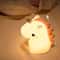Cute Unicorn Silicone LED Night Light USB Rechargeable Cartoon Lamp For Kids 2